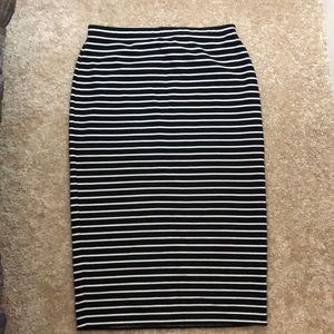 Fitted tea length skirt